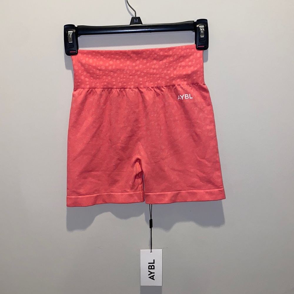 AYBL- Evolve Speckle Seamless Shorts- Coral Pink S